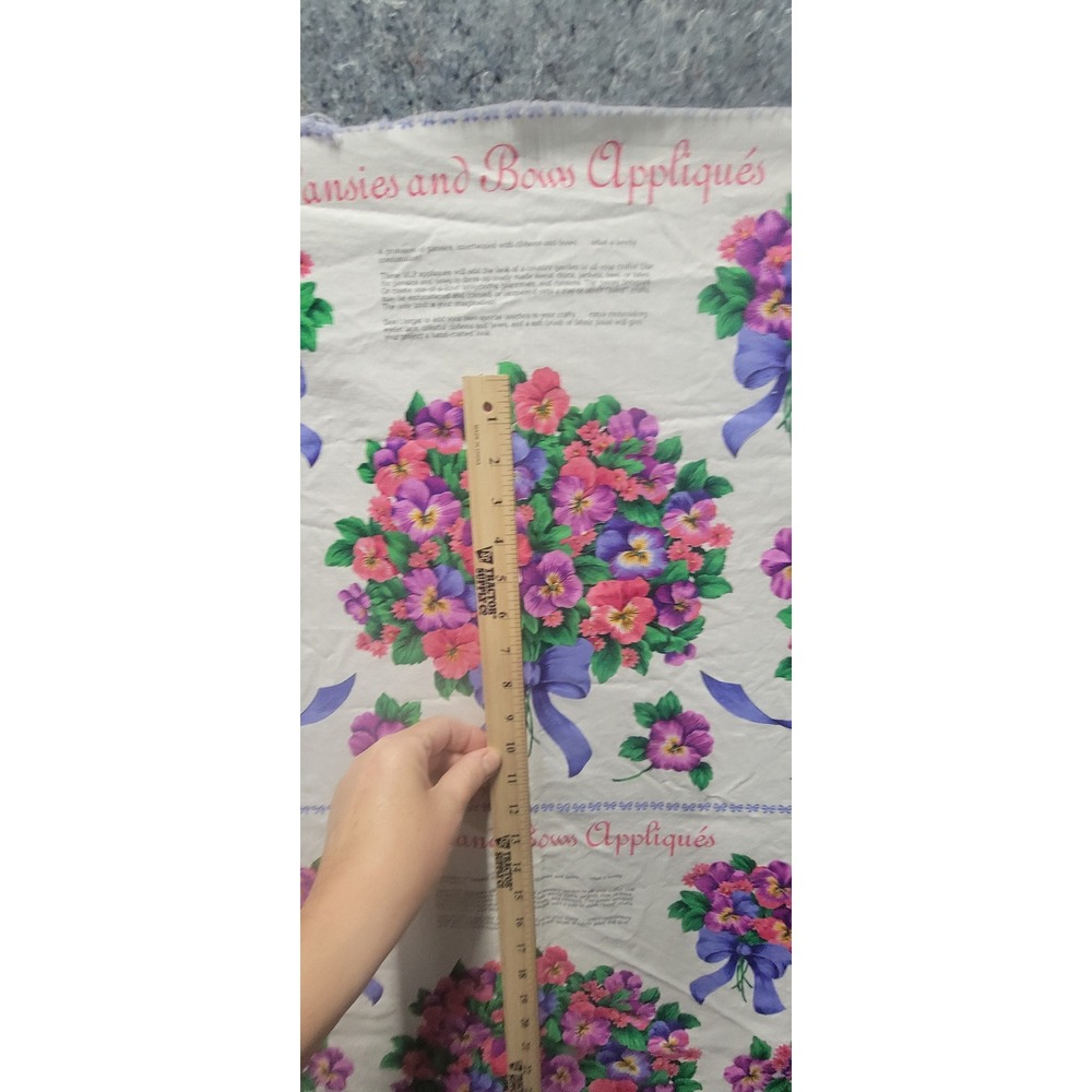 Sewing Pansies Bows & Applique 2 Panels Bundle - Picture 8 of 14